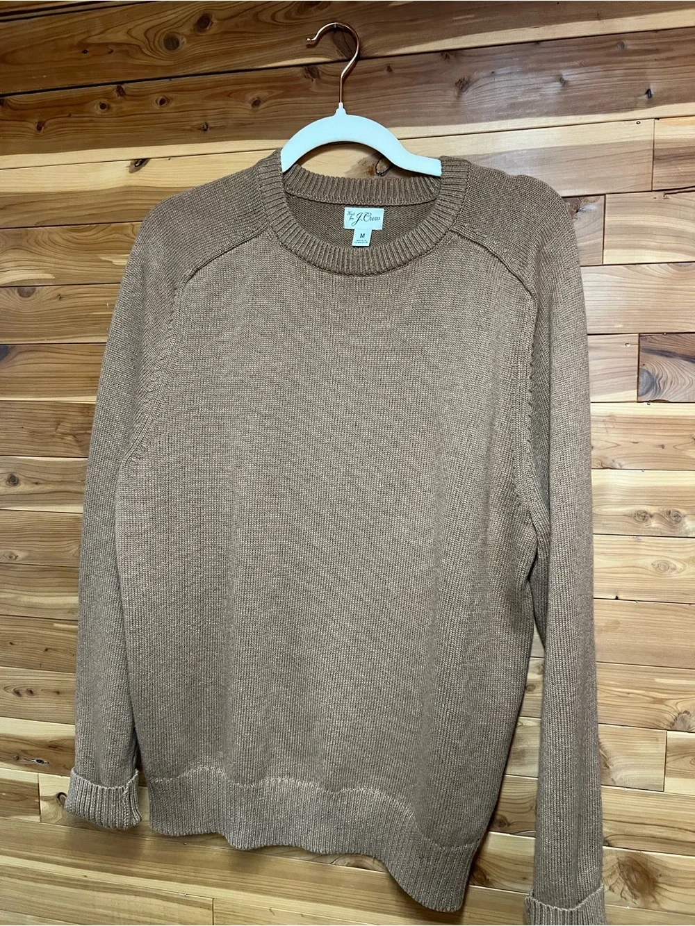 J. Crew Men’s Crewneck Sweater in Camel Brown